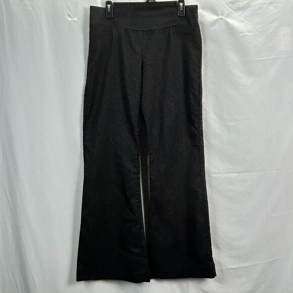 Valia Women's 11/12 Pin Stripe Black Dress Pants Pull On Office Work 32 x 32 - Picture 1 of 10